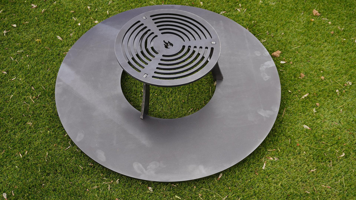 PREMIUM Grilleinsatz Einlegerost für Black Forest Steel Feuerplatte mit Anhebung 300x15x8mm - Hot-tabledance
