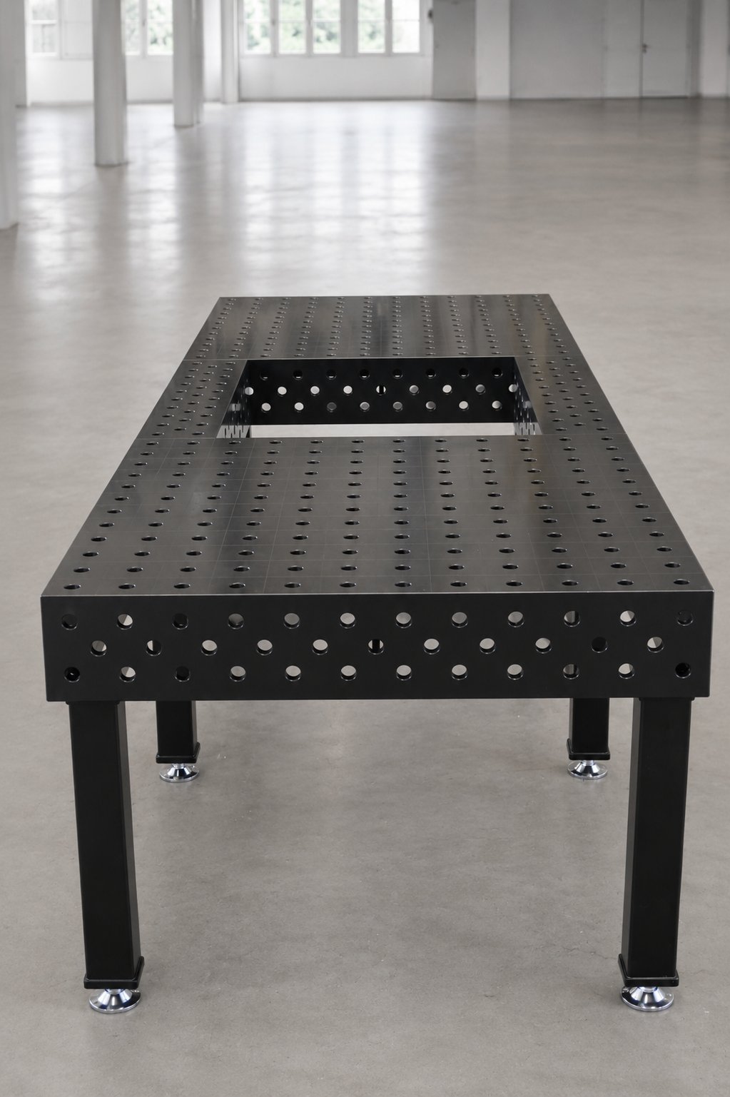 Schweißtisch 1200×1200 System 28 – PROFI 3D | Platte 25 mm plasmanitriert inkl. 40-tlg. PROFI Spannset