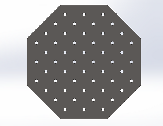 Achtkant Lochplatte D16 12 mm – flexible System-16-Lochplatte für modulare Spanntechnik und kompakte Arbeitsplätze