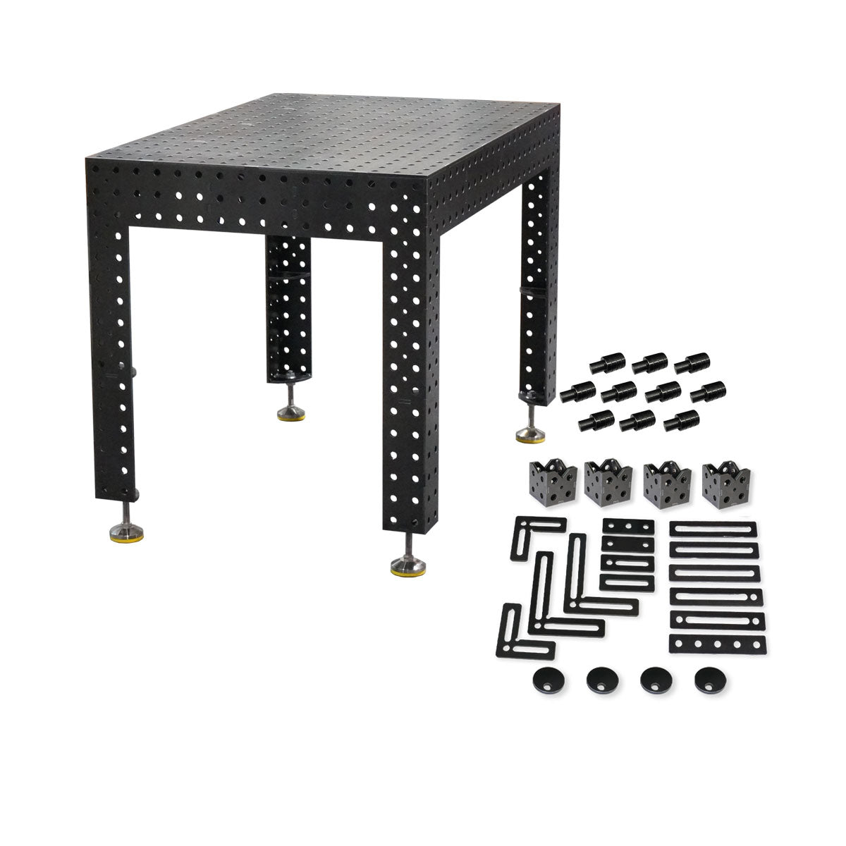 Schweißtisch 1000x2000x200 Platte 12mm Werkbank 16mm Lochsystem Mit