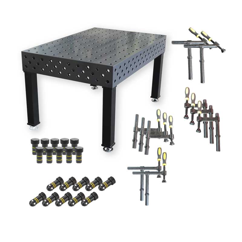 3D Schweißtisch PROFI Ø28&nbsp;Plasmanitriert&nbsp;– 1500 x 1000 x 200 mm | 25 mm stark&nbsp;+ 30tlg. Werkzeugsatz