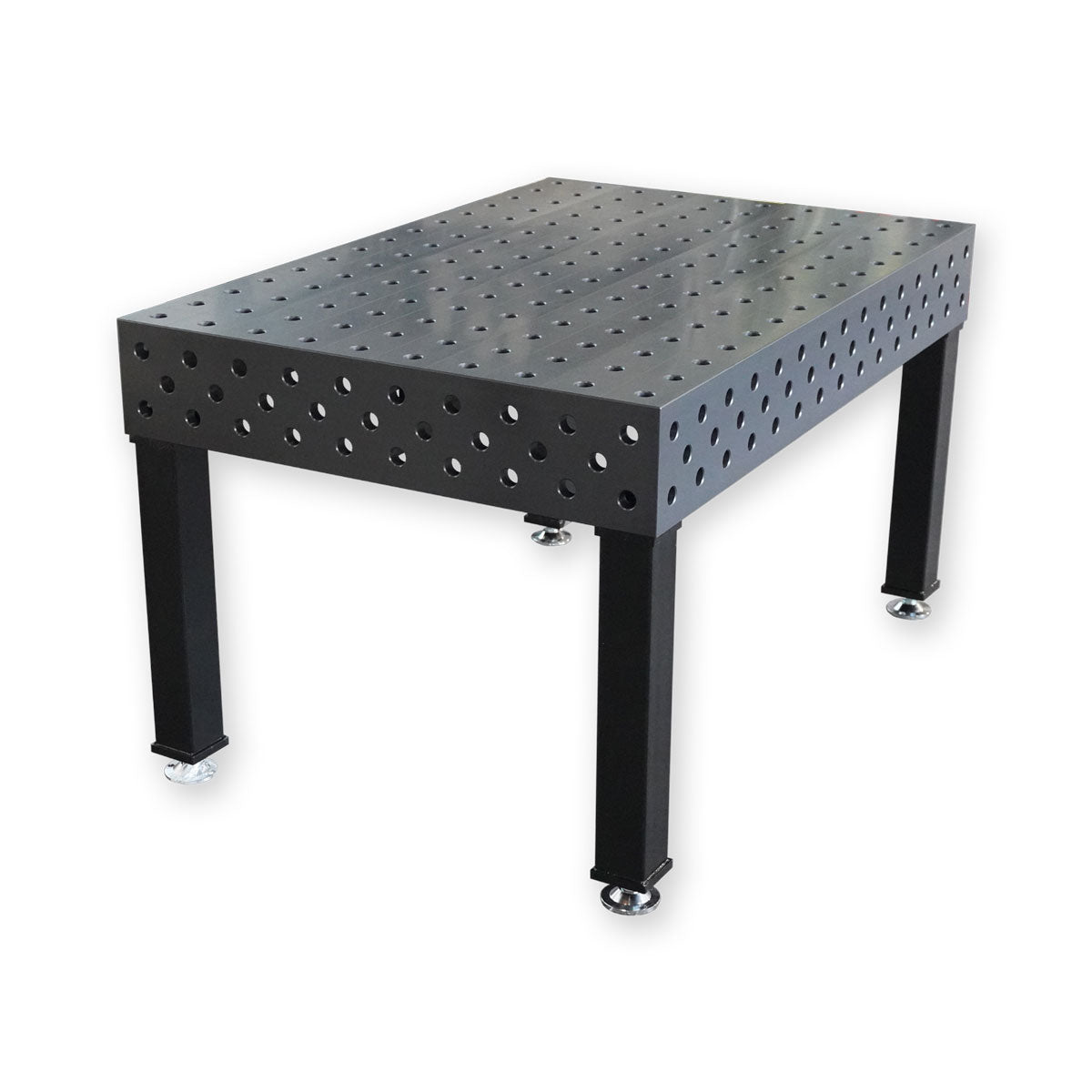 PROFI D28 Schweißtisch 1500 × 1000 mm, plasmanitriert – Gesamtansicht auf weißem Hintergrund mit vier Tischbeinen