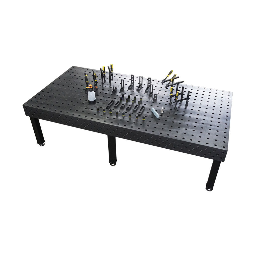 3D Schweißtisch PROFI Ø28 Plasmanitriert
3000 × 1500 × 200 mm | 25 mm
inkl. 40-tlg. PROFI Set D28×50 mm