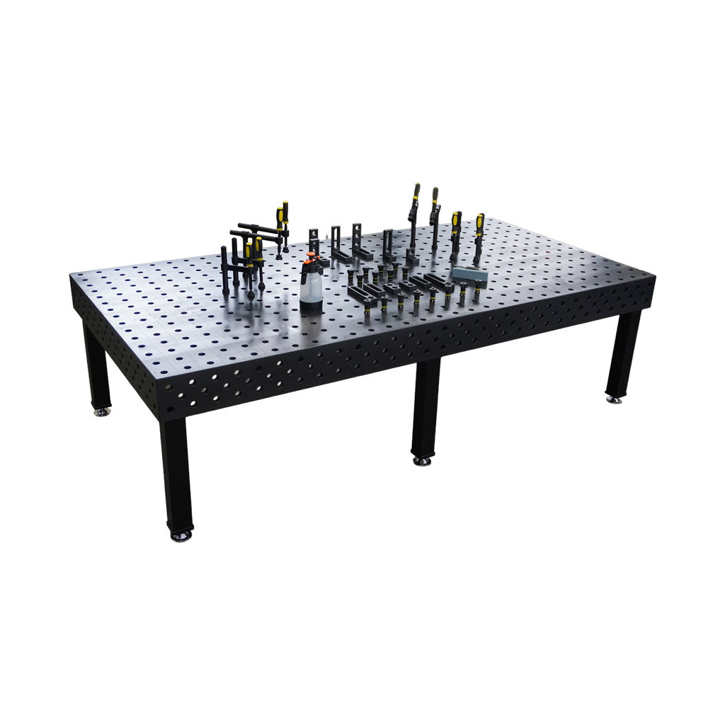 3D Schweißtisch PROFI Ø28 Plasmanitriert
3000 × 1500 × 200 mm | 25 mm
inkl. 40-tlg. PROFI Set D28×50 mm