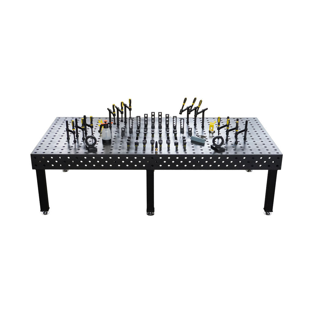 3D Schweißtisch PROFI Ø28 Plasmanitriert
3000 × 1500 × 200 mm | 25 mm
inkl. 60-tlg. PROFI Set D28×50 mm