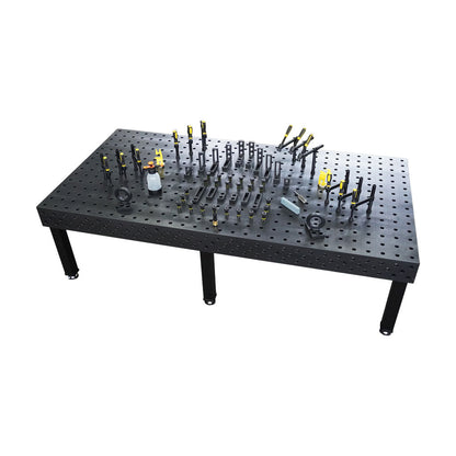 3D Schweißtisch PROFI Ø28 Plasmanitriert
3000 × 1500 × 200 mm | 25 mm
inkl. 60-tlg. PROFI Set D28×50 mm