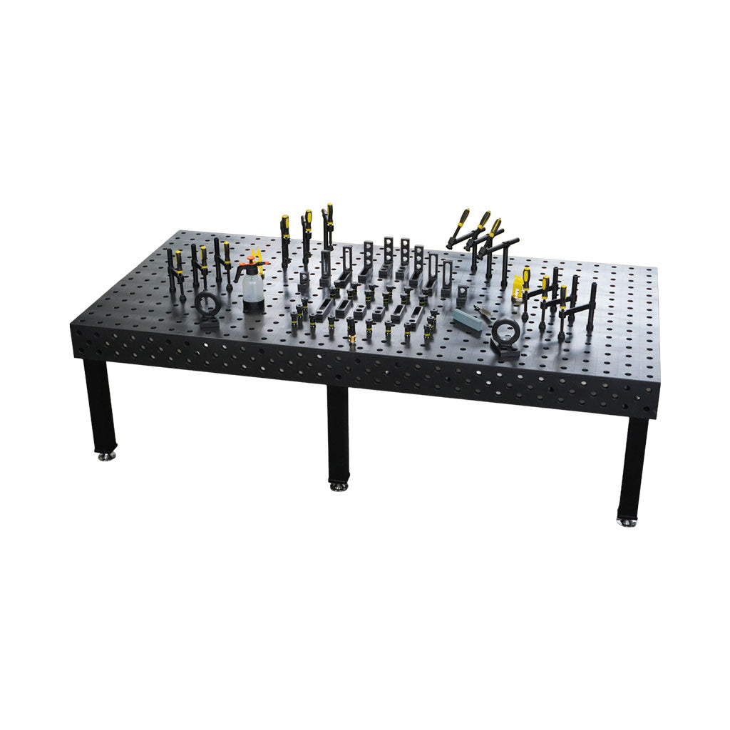 3D Schweißtisch PROFI Ø28 Plasmanitriert
3000 × 1500 × 200 mm | 25 mm
inkl. 60-tlg. PROFI Set D28×50 mm