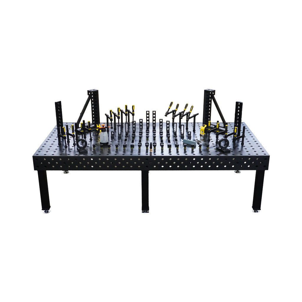 3D Schweißtisch PROFI Ø28 Plasmanitriert
3000 × 1500 × 200 mm | 25 mm
inkl. 80-tlg. PROFI Set D28×50 mm