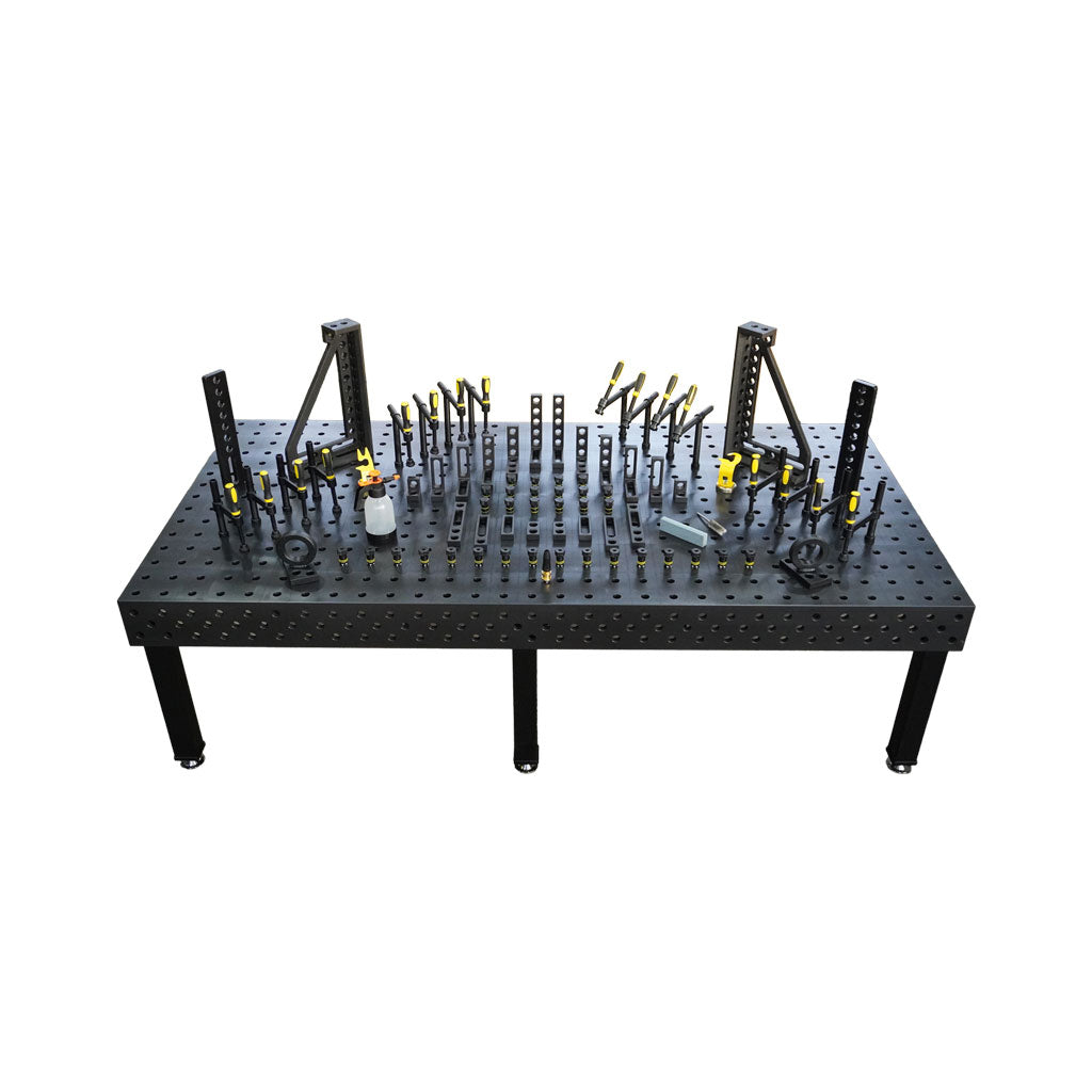3D Schweißtisch PROFI Ø28 Plasmanitriert
3000 × 1500 × 200 mm | 25 mm
inkl. 80-tlg. PROFI Set D28×50 mm