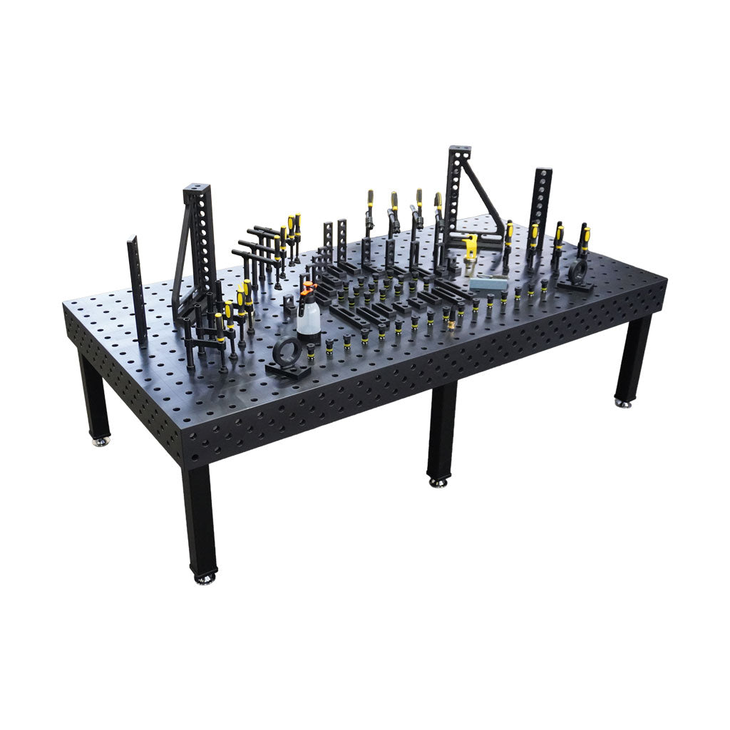 3D Schweißtisch PROFI Ø28 Plasmanitriert
3000 × 1500 × 200 mm | 25 mm
inkl. 80-tlg. PROFI Set D28×50 mm