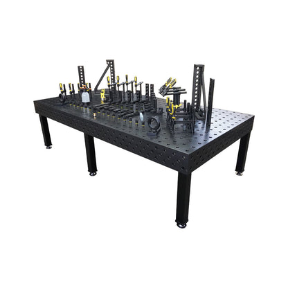 3D Schweißtisch PROFI Ø28 Plasmanitriert
3000 × 1500 × 200 mm | 25 mm
inkl. 80-tlg. PROFI Set D28×50 mm