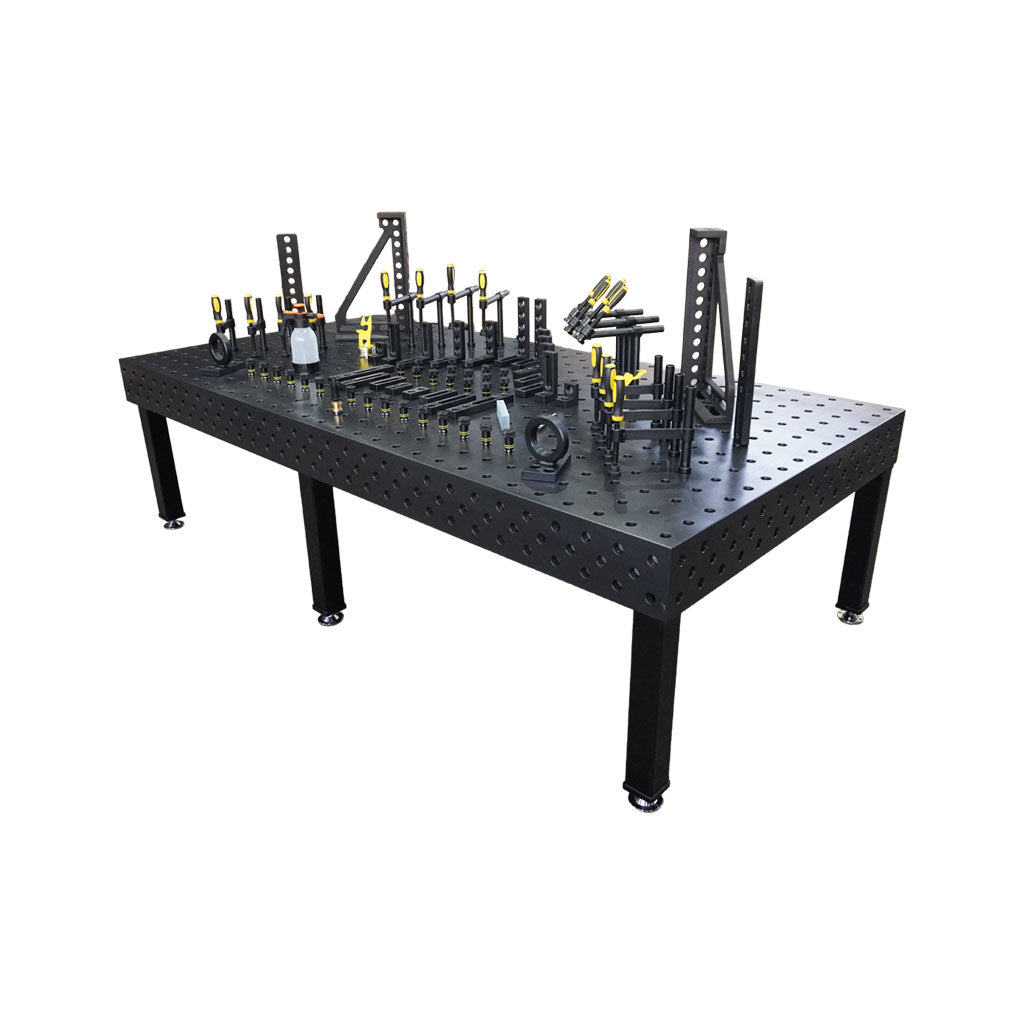 3D Schweißtisch PROFI Ø28 Plasmanitriert
3000 × 1500 × 200 mm | 25 mm
inkl. 80-tlg. PROFI Set D28×50 mm