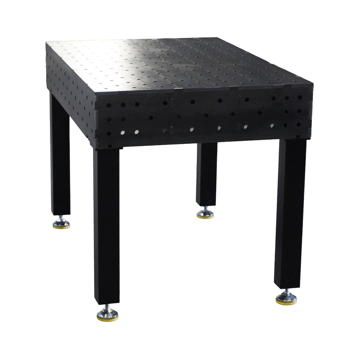 Work-Pro D16 Schweißtisch 1200 × 800 × 200 mm mit Diagonalraster – Schrägansicht