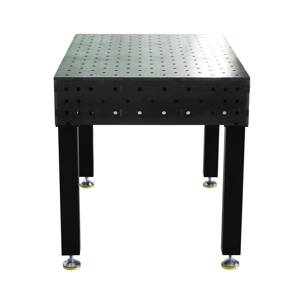 Work-Pro D16 Schweißtisch 1200 × 800 × 200 mm mit Diagonalraster – Seitenansicht