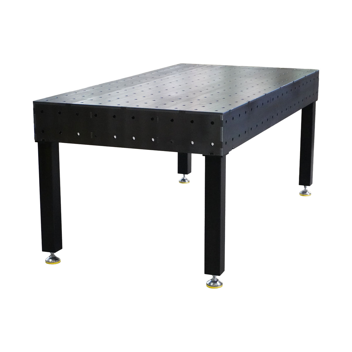 Work-Pro D16 Schweißtisch 2000 × 1000 mm mit Raster 100 × 100 mm – Seitenansicht