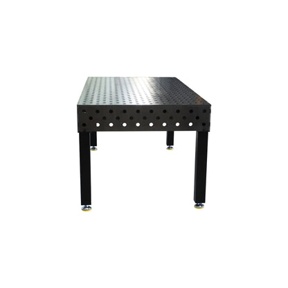 Work-Pro D28 Schweißtisch 2000 × 1000 mm mit Diagonalraster 100 × 100 mm – Frontansicht