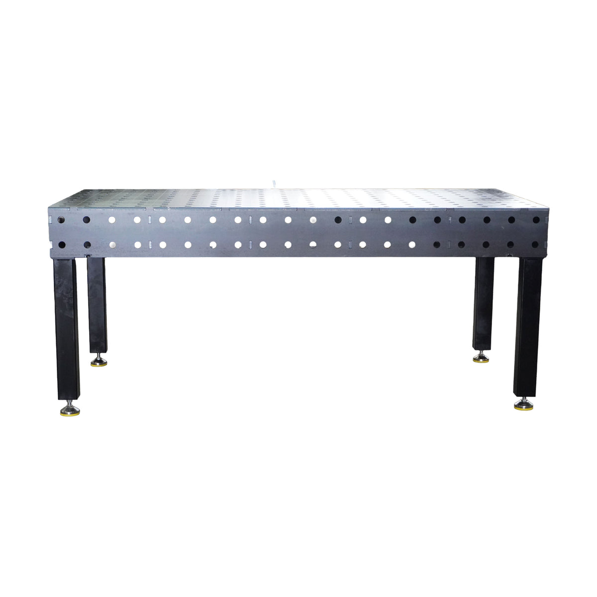 Work-Pro D28 Schweißtisch 2000 × 1000 mm – Seitenansicht der 3D-Tischkonstruktion