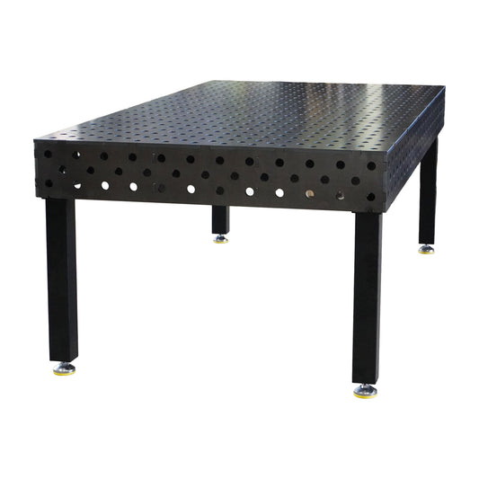 3D-Schweißtisch Work-Pro D28 2400 × 1200 mm mit 12 mm Platte und Diagonalraster 100 × 100 mm