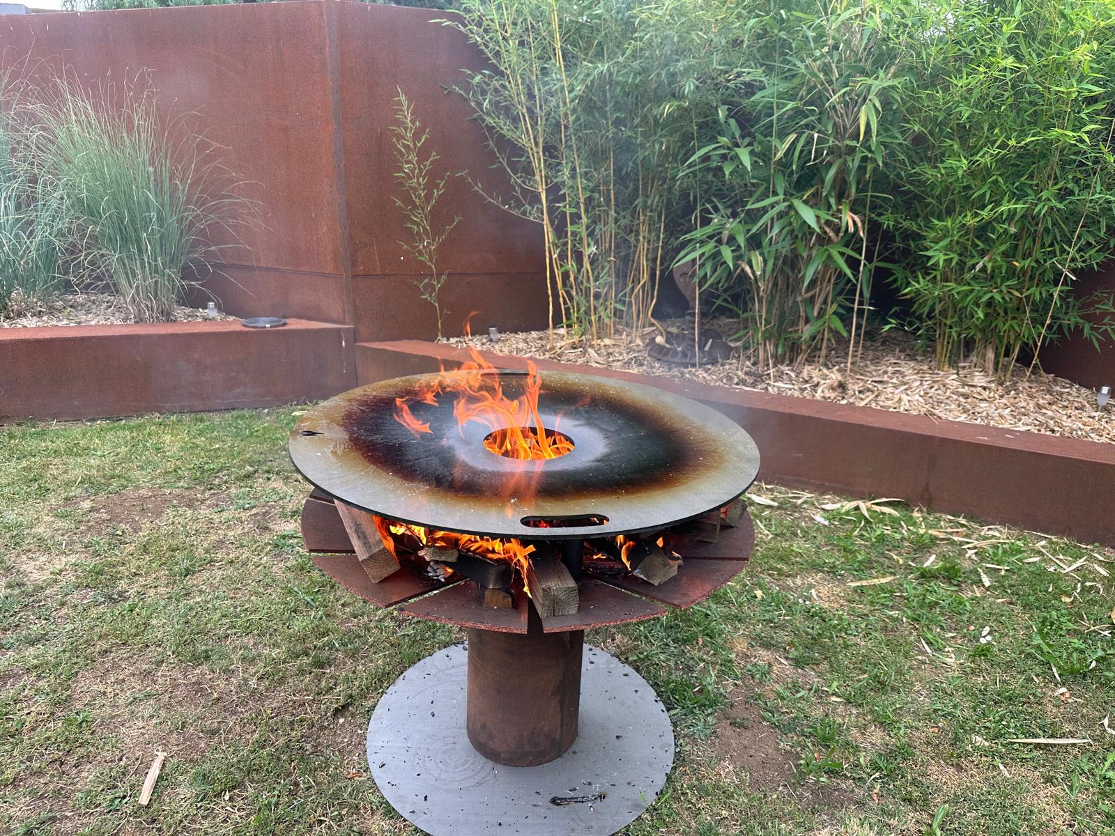 Feuerplatte + Grilleinsatz Einlegerost - 8mm