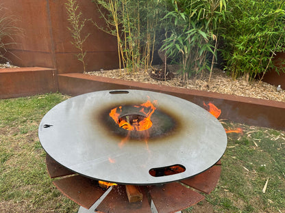 Feuerplatte + Grilleinsatz Einlegerost - 8mm 