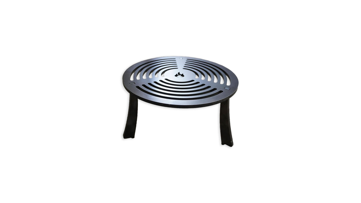 PREMIUM SET Feuerplatte Black Forest Steel 700mm  + Grilleinsatz mit Anhebung - 8mm + KOSTENLOSER VERSAND - Hot-tabledance