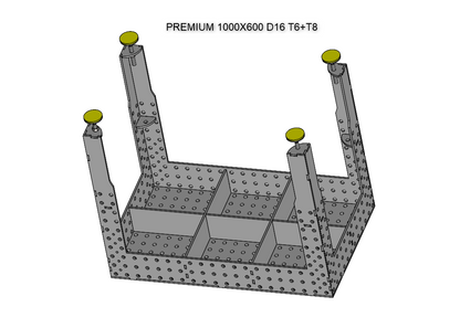 3D Schweißtisch PREMIUM D16 | 1000×600×150×6 mm – Kompakt, stabil &amp; perfekt für präzise Schweißarbeiten