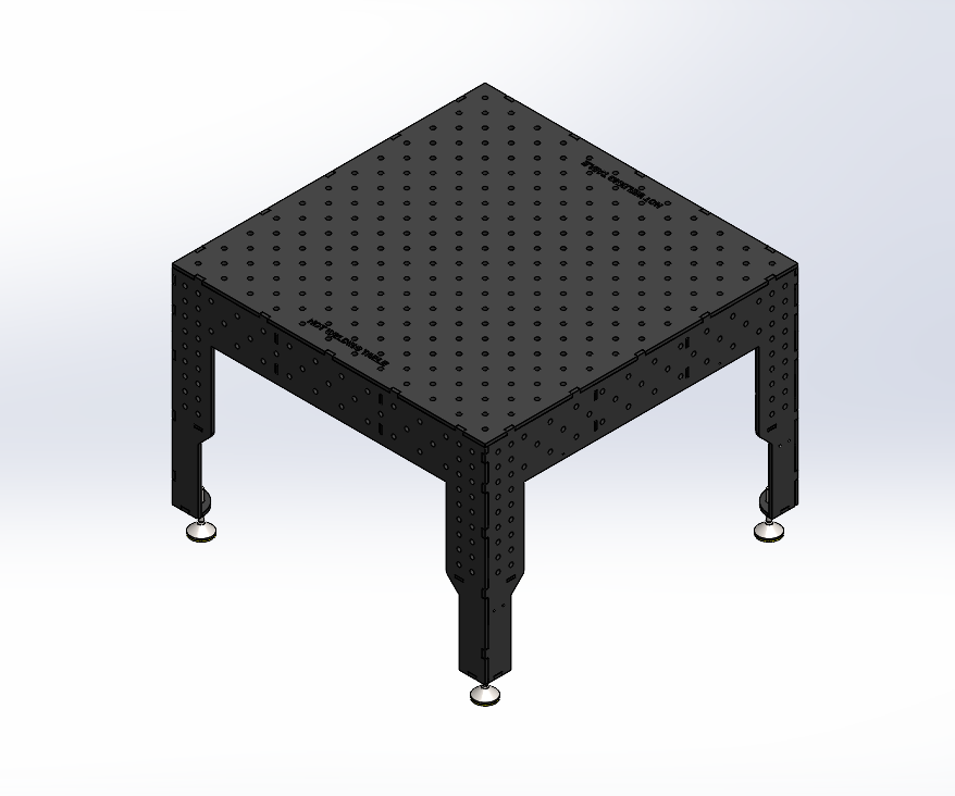 3D Schweißtisch PREMIUM D16 | 1200×1200×200×12 mm – Quadratisch, extrem robust &amp; ideal für präzise Schweißtechnik