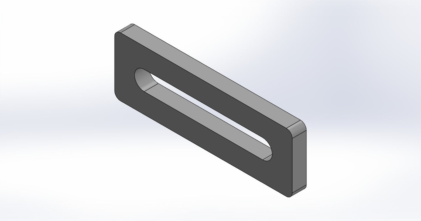 Universalanschlag Premium - 1x Langloch - 150x50x12mm - Hot-tabledance