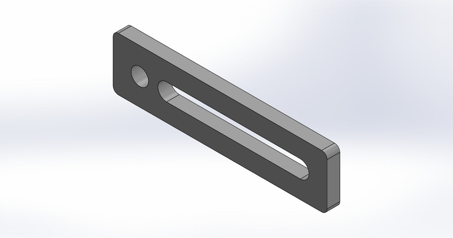 Universalanschlag Premium - 1x Rundloch + 1x Langloch - 200x50x12mm - Hot-tabledance