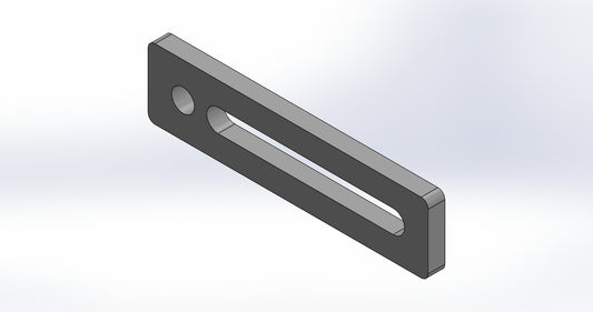 Universalanschlag Premium - 1x Rundloch + 1x Langloch - 200x50x12mm - Hot-tabledance