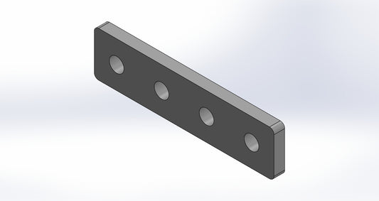 Universalanschlag Premium - 4x Rundloch - 200x50x12mm - Hot-tabledance