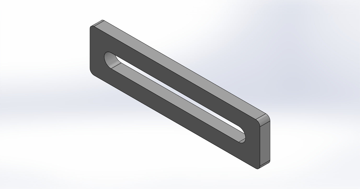 Universalanschlag Premium - 1x Langloch - 200x50x12mm - Hot-tabledance