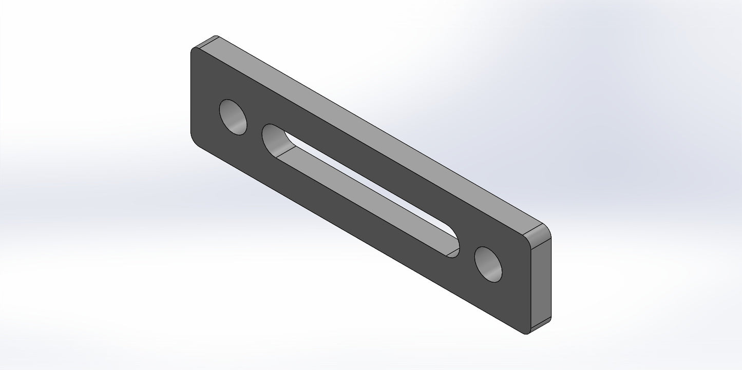 Universalanschlag Premium - 2x Rundloch + 1x Langloch - 200x50x12mm - Hot-tabledance