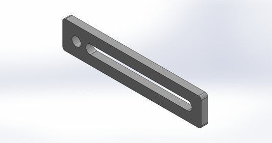 Universalanschlag Premium - 1x Rundloch + 1x Langloch - 250x50x12mm - Hot-tabledance