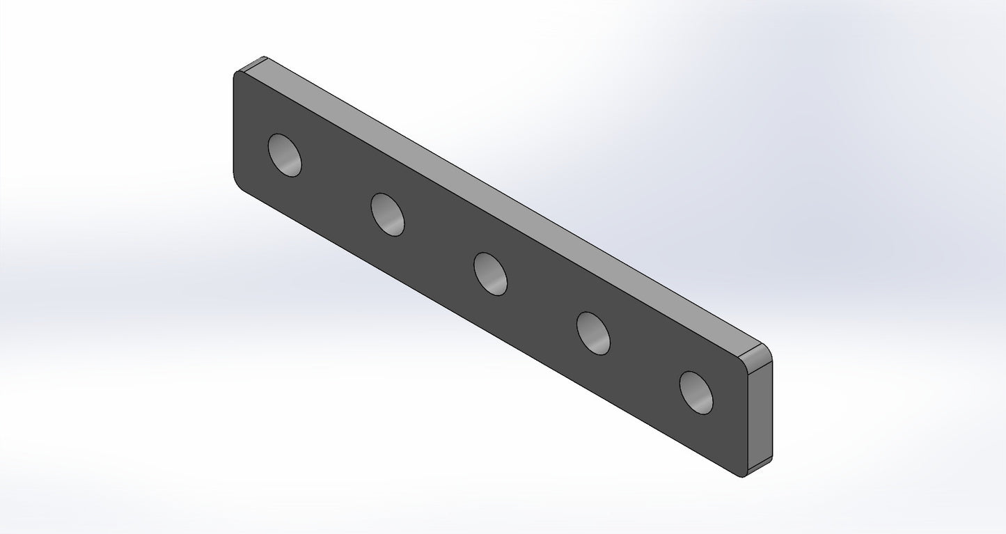 Universalanschlag Premium - 5x Rundloch - 250x50x12mm - Hot-tabledance