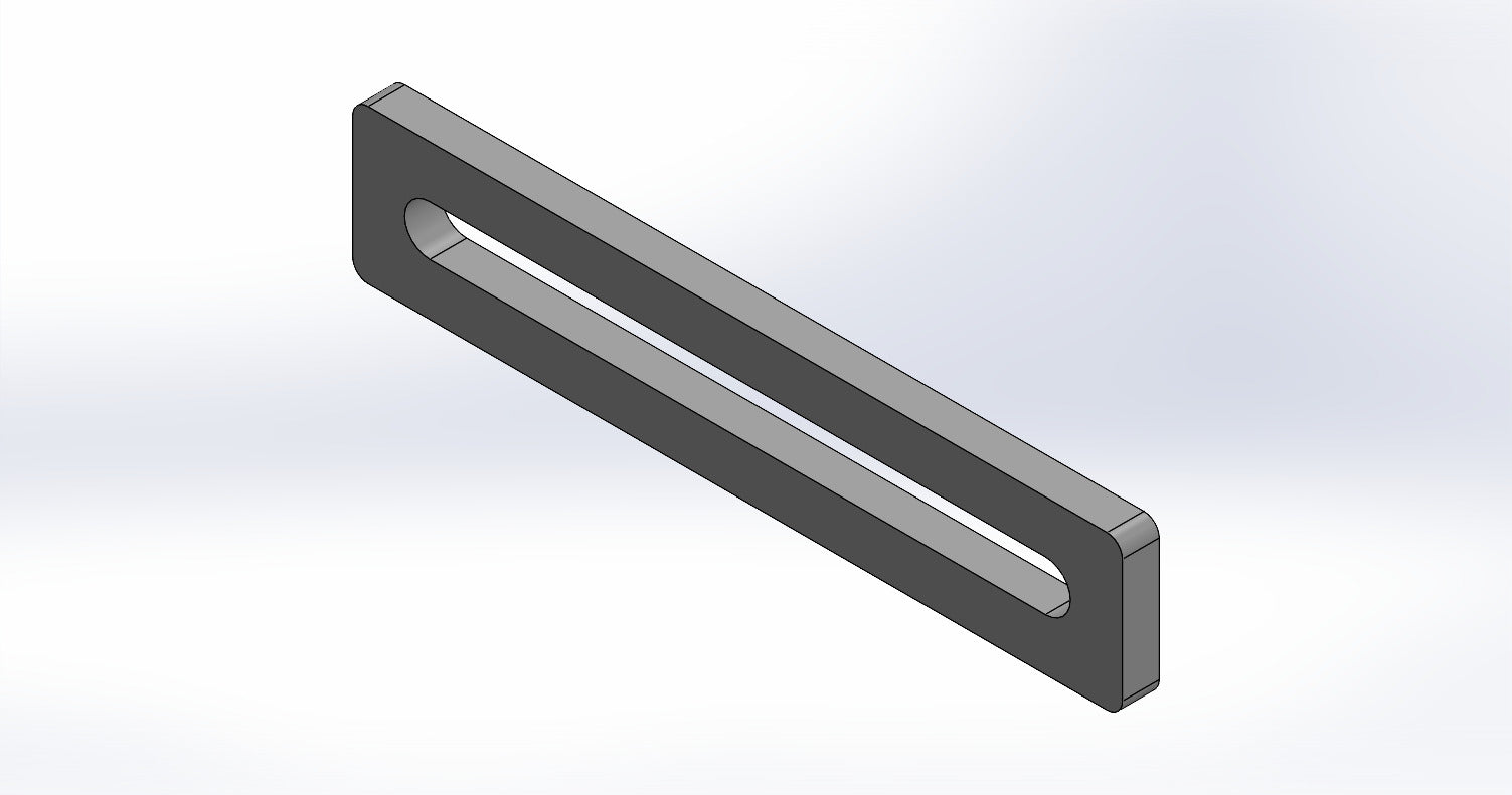 Universalanschlag Premium - 1x Langloch - 250x50x12mm - Hot-tabledance