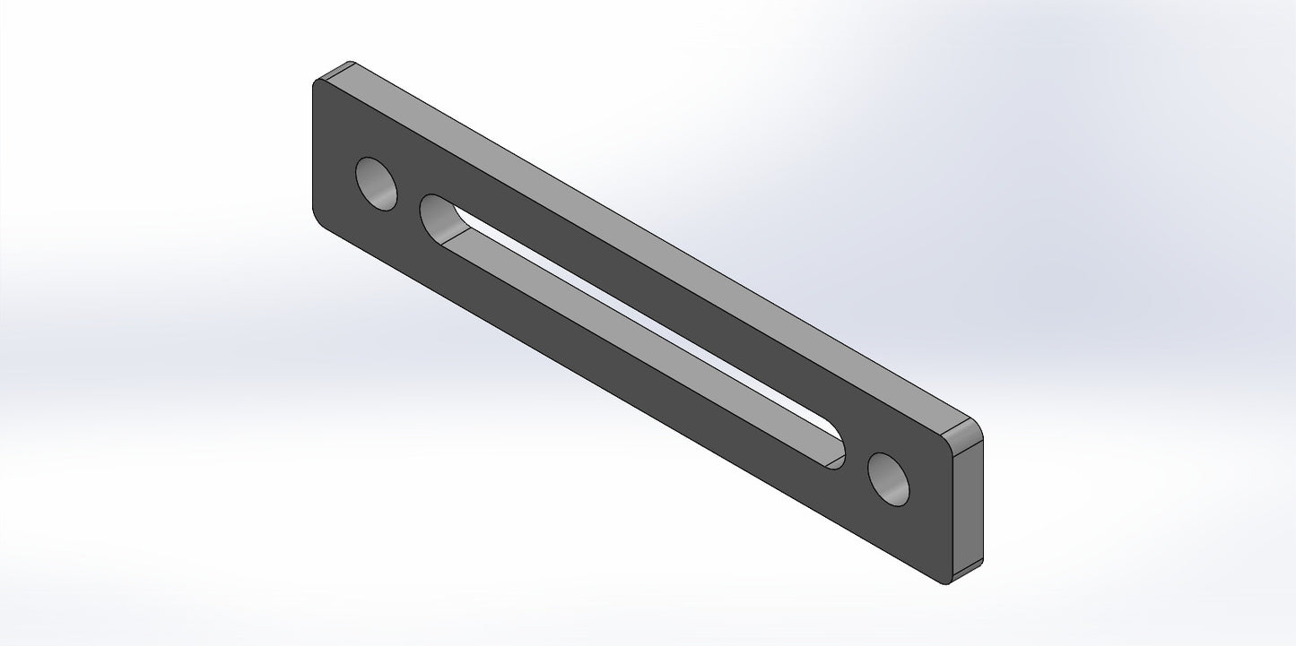 Universalanschlag Premium - 2x Rundloch + 1x Langloch 250x50x12mm - Hot-tabledance