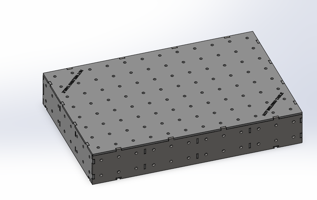 Work-Pro D16 Schweißtischplattform 1200 × 800 × 200 mm mit 12 mm Materialstärke und Raster 100 × 100 mm