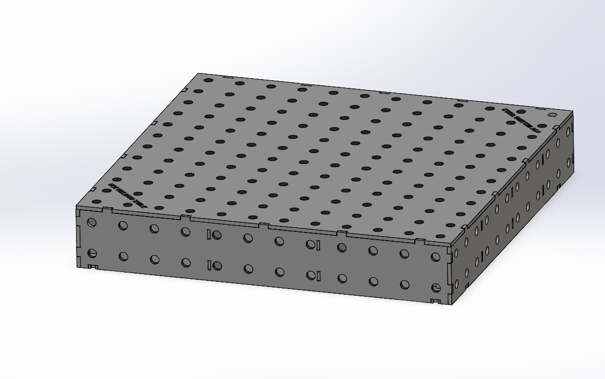 Work-Pro D28 Schweißtischplattform 1200 × 1200 mm mit 12 mm Materialstärke und Raster 100 × 100 mm