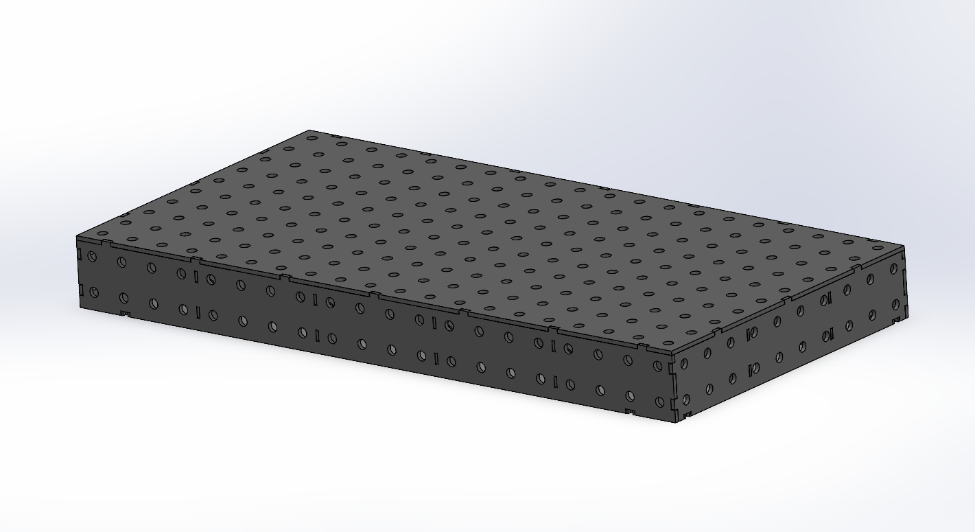 Work-Pro D28 Schweißtischplattform 2000 × 1000 mm mit 12 mm Materialstärke und Raster 100 × 100 mm