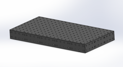 Work-Pro D28 Schweißtischplattform 2000 × 1000 mm mit 12 mm Materialstärke und Raster 100 × 100 mm