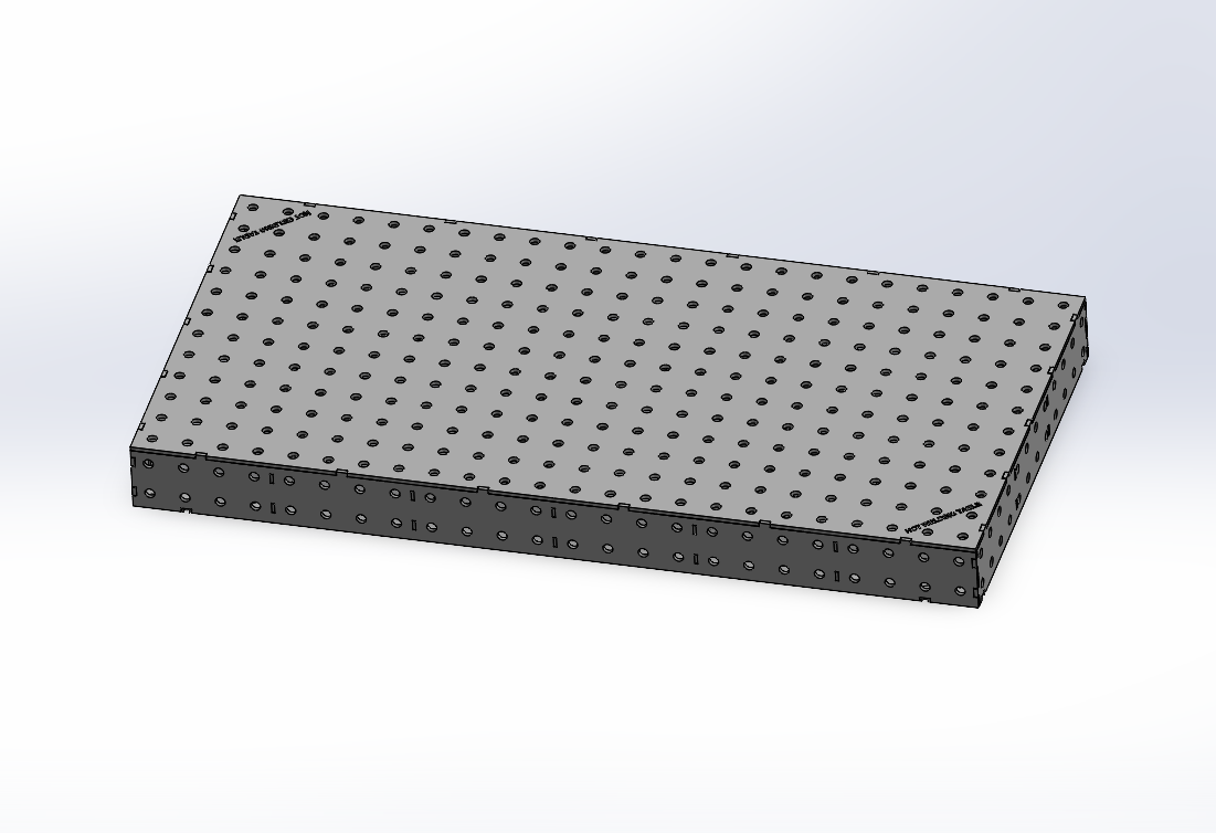 3D Schweißtisch Work-Pro D28 – 2400 × 1200 × 200 mm | 12 mm