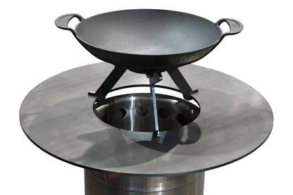 feuerplatte 800 mm mit wokaufsatz und Wok
