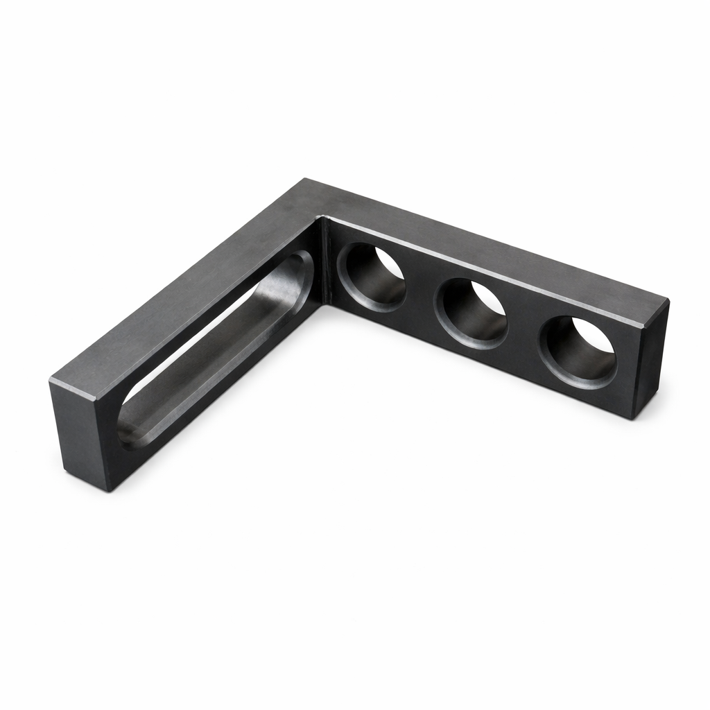 Anschlag-Spannwinkel D28 – 175×50×175×25 mm (1x Langloch + 3x Rundloch)