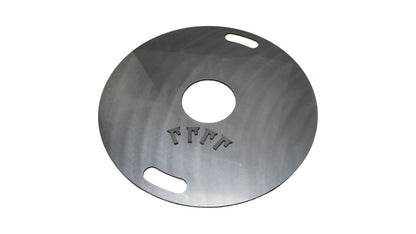 Feuerplatte Ø800 mm mit Innenloch Ø200 mm – 8 mm inkl. 4 Abstandhalter