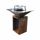 Black Forest Steel FyrR Grill Corten 75 mit Cortenstahl-Unterbau und Feuerplatte