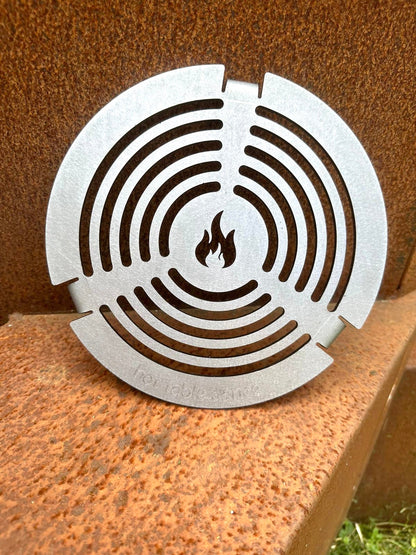 Set 67er Feuerplatte für Kugelgrill + Grilleinsatz Einlegerost 