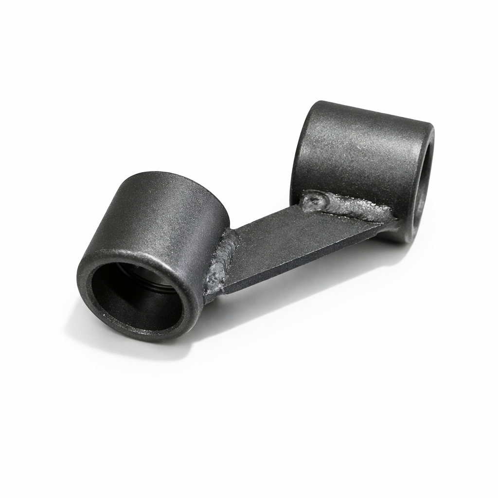 Rohrverbinder D28 Winkel 90° mit Lasche | verstärkt