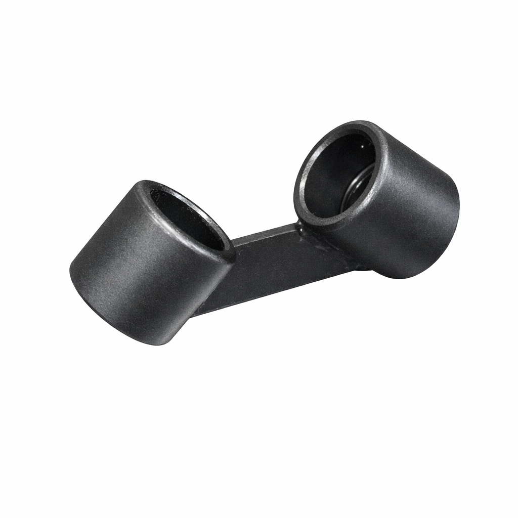 Rohrverbinder D28 Winkel 90° mit Lasche | verstärkt