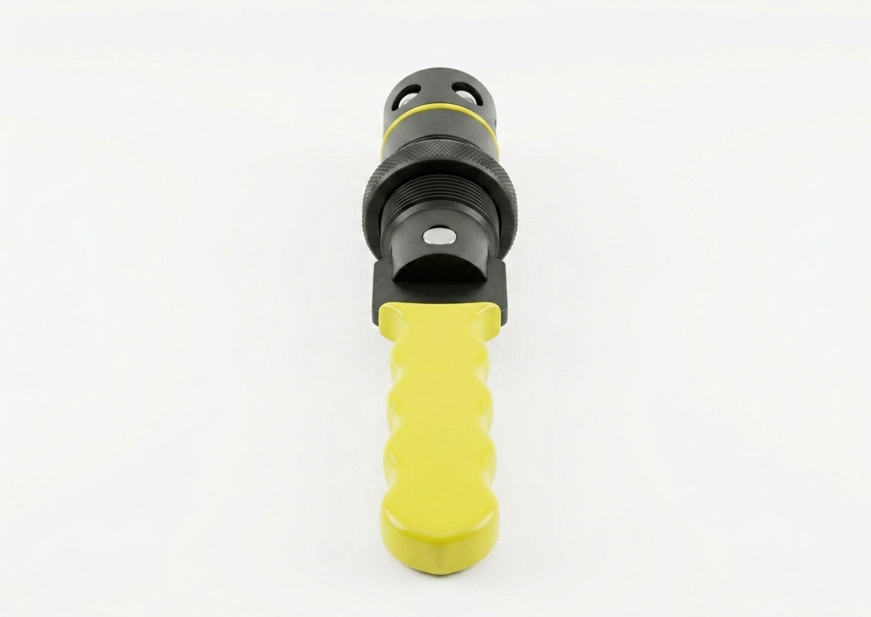 Schnellspannbolzen mit Griff D28x50 mm in Stirnansicht